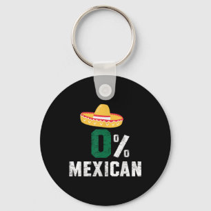 0% Mexican Cinco De Mayo Fiesta Sombrero Funny _2 Key Ring
