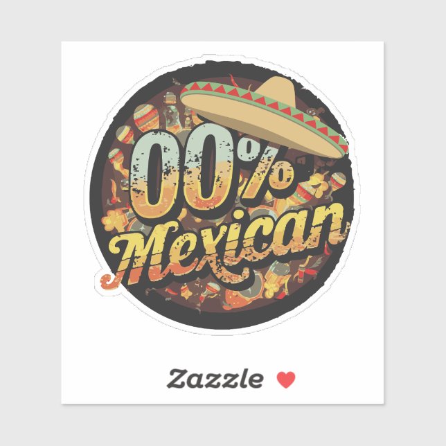 0% Mexican Cinco De Mayo Fiesta Sombrero Mexican (Sheet)