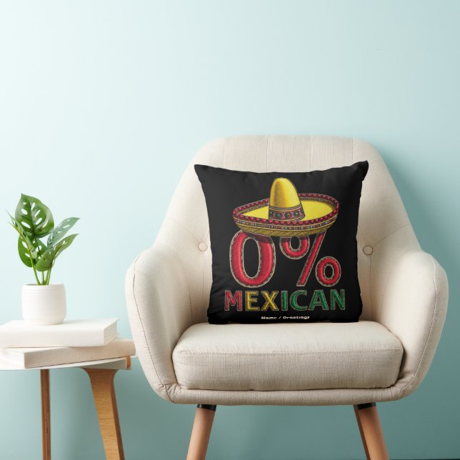  0% Mexican Funny Cinco De Mayo Hilarious  Cushion (Chair)