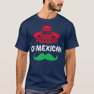0 Mexican with sombrero and moustache for T-Shirt