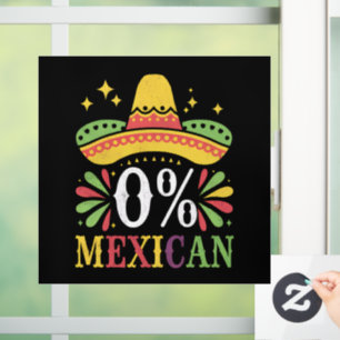 0% Mexican Zero Percent Funny Cinco De Mayo