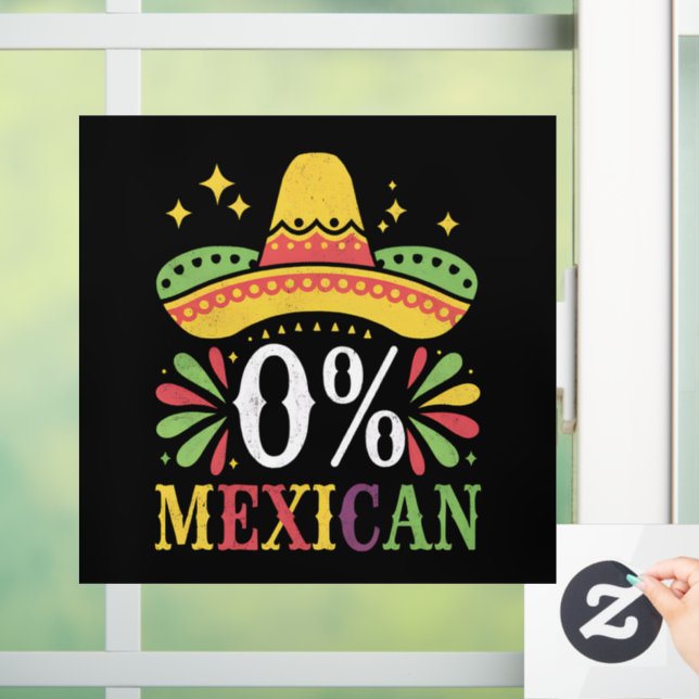 0% Mexican Zero Percent Funny Cinco De Mayo (Home)