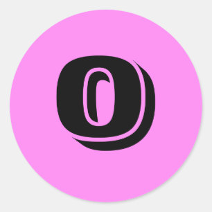 0 Small Round Violet Number Stickers by Janz