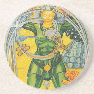 0. The Fool - Thoth Tarot Coaster