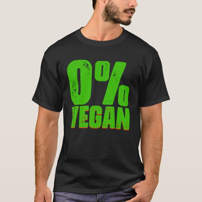 0 Vegan Grilling Phrase Meat  Pitmaster T-Shirt (Front)