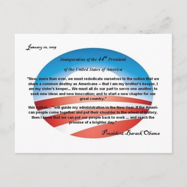0bama O LOGO Postcard (Front)