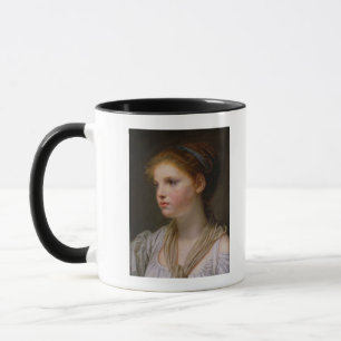 0irl with a Blue Ribbon Mug