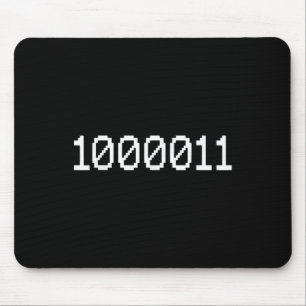 1000011 Binary Code 67 Meme Computer Coding Funny  Mouse Pad