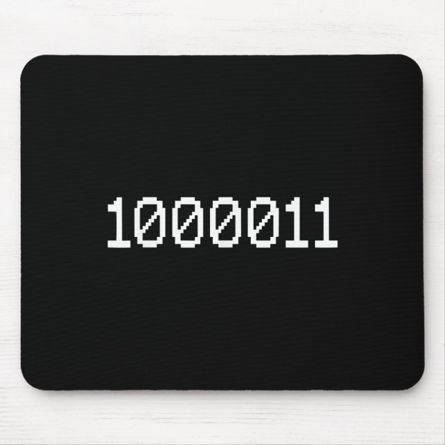 1000011 Binary Code 67 Meme Computer Coding Funny  Mouse Pad (Front)