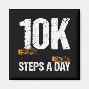 10000 Steps A Day New Year Health And Fitness Goal Magnet