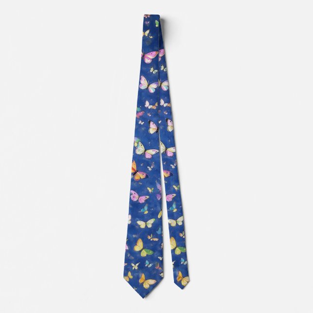 1000 Butterflies Blue Tie (Front)