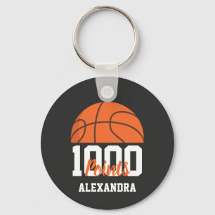 1000 Career Points Scorer Basketball Player Team Key Ring