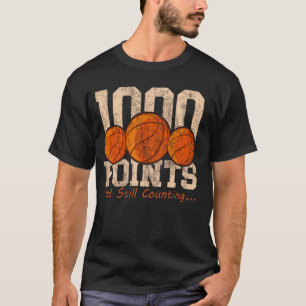 1000 days of school 5th grade 1000 Points Basketba T-Shirt