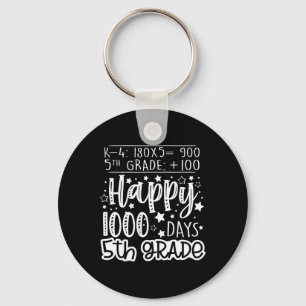 1000 Days Smarter Fifth Grade Teacher 100th Day Of Key Ring