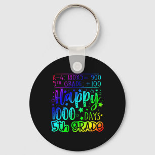 1000 Days Smarter Fifth Grade Teacher 100th Day Of Key Ring