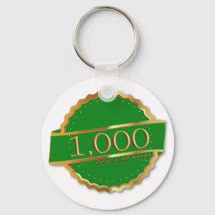 1000 FINDS ACHIEVEMENT Souvenir GEOCACHING Key Ring