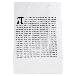 1000 First Digits Pi Number Mathematical symbol Medium Gift Bag