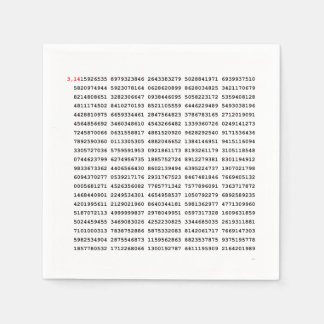 1000 First Digits Pi Number | Mathematical symbol Napkin