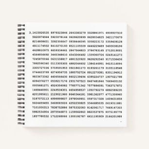 1000 First Digits Pi Number   Mathematical symbol Notebook
