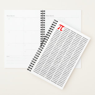 1000 First Digits Pi Number Mathematical symbol Planner