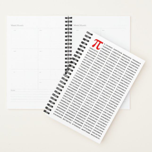 1000 First Digits Pi Number | Mathematical symbol Planner (Display)