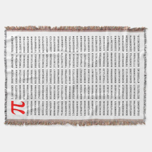 1000 First Digits Pi Number Mathematical symbol Throw Blanket