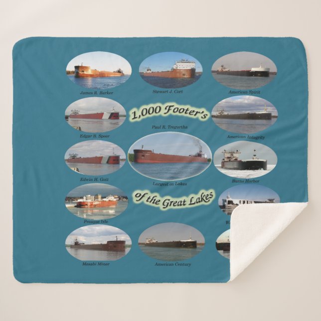 1000 Footers sherpa blanket (Front (Horizontal))