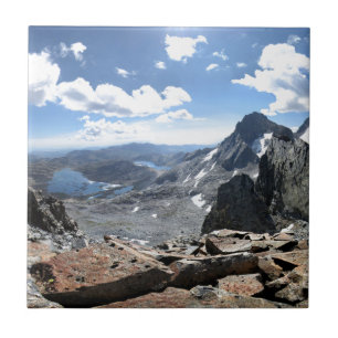 1000 Island Lake and Banner Peak from Mt Davis Ceramic Tile