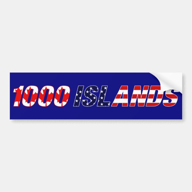 1000 Islands Bumper Sticker (Front)