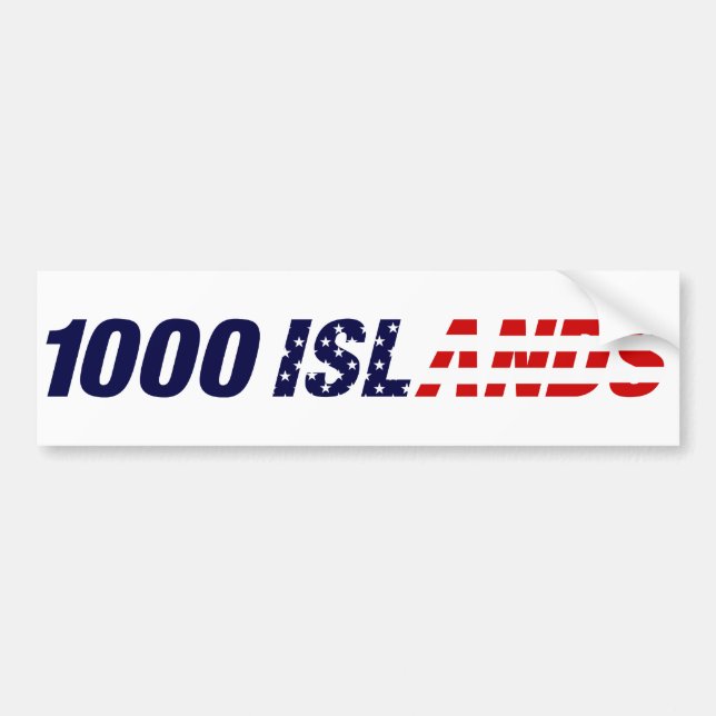 1000 Islands USA Bumper Sticker (Front)