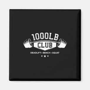 1000 Lb Pound Club Gym Weightlifting Deadlift Benc Magnet