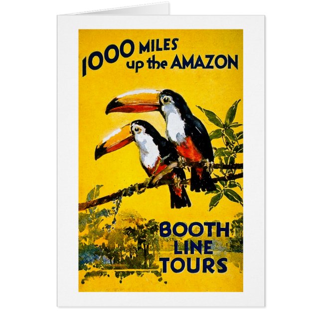 1000 Miles Up The Amazon- Vintage Travel Poster (Front)
