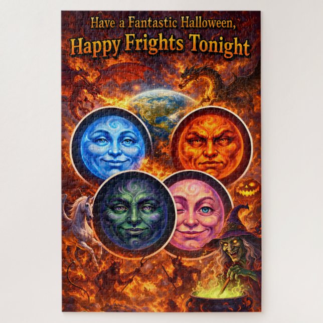 1000 piece celestial Halloween fantasy jigsaw Puzzle (Vertical)