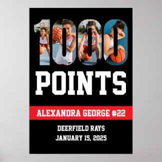1000 Points Basketball Poster