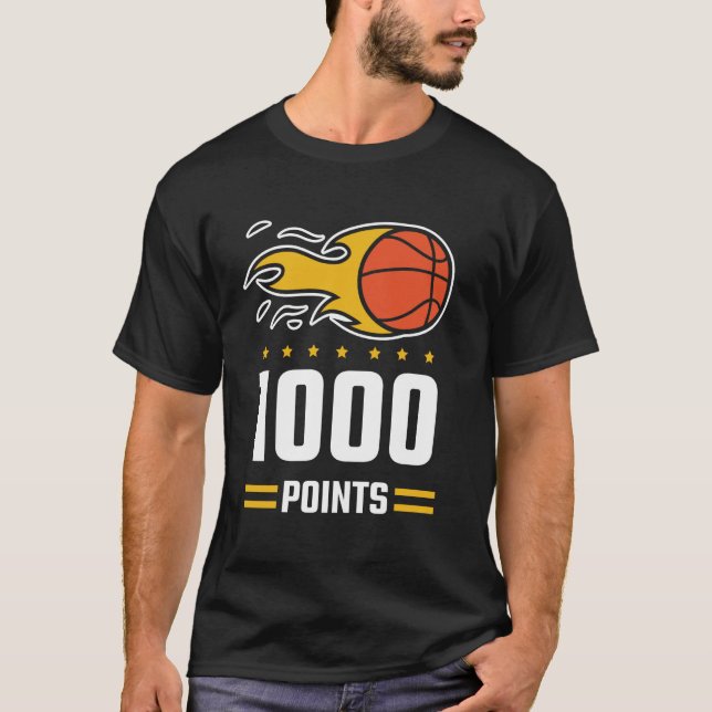 1000 Points Basketball Scorer High School Basketba T-Shirt (Front)