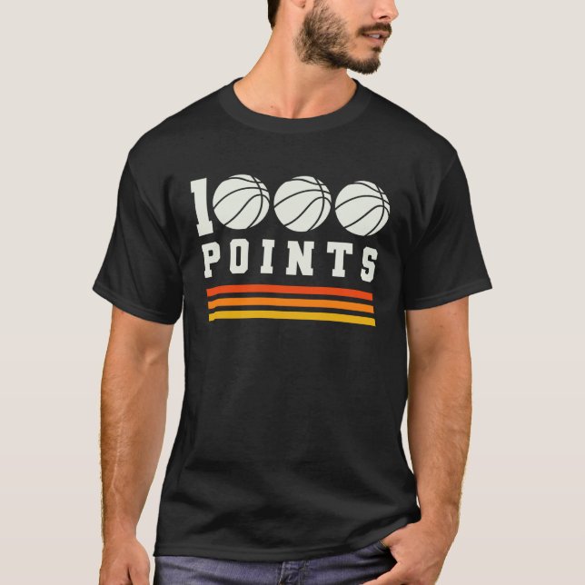 1000 Points Basketball Scorer High School Basketba T-Shirt (Front)