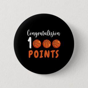 1000 Points Bysketbyll Scorer High School Bysketby 6 Cm Round Badge