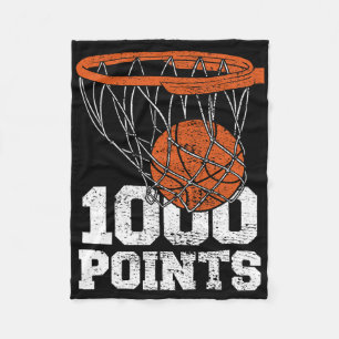 1000 Points Bysketbyll Scorer High School Bysketby Fleece Blanket