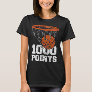 1000 Points Bysketbyll Scorer High School Bysketby T-Shirt