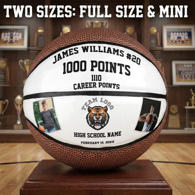 1000 Points Milestone With Custom Photos Mini Basketball (Creator Uploaded)