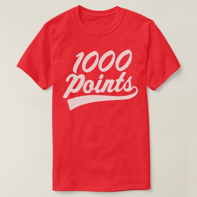 1000 Points Scorer High School Basketball Player T-Shirt (Design Front)
