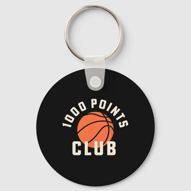 1000 Points Scorer High School Bysketbyll Player  Key Ring (Front)