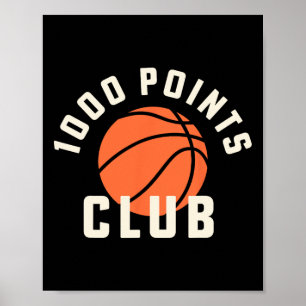 1000 Points Scorer High School Bysketbyll Player Poster