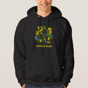 1000 Pound Club Muscle Strong Men Gym Workout Powe Hoodie