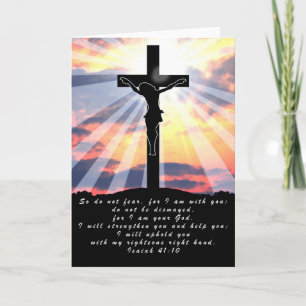 10015 Bible Verse Isaiah 41:10 Christ Cross Card