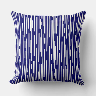100216 - Deep Navy and White Cushion