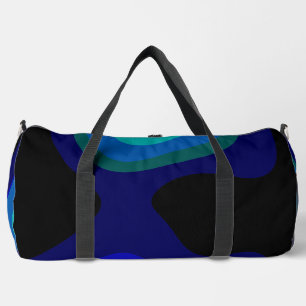 1007 Black And Blue Abstract Art Duffle Bag