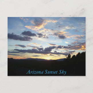100_5037, Arizona Sunset Sky Postcard