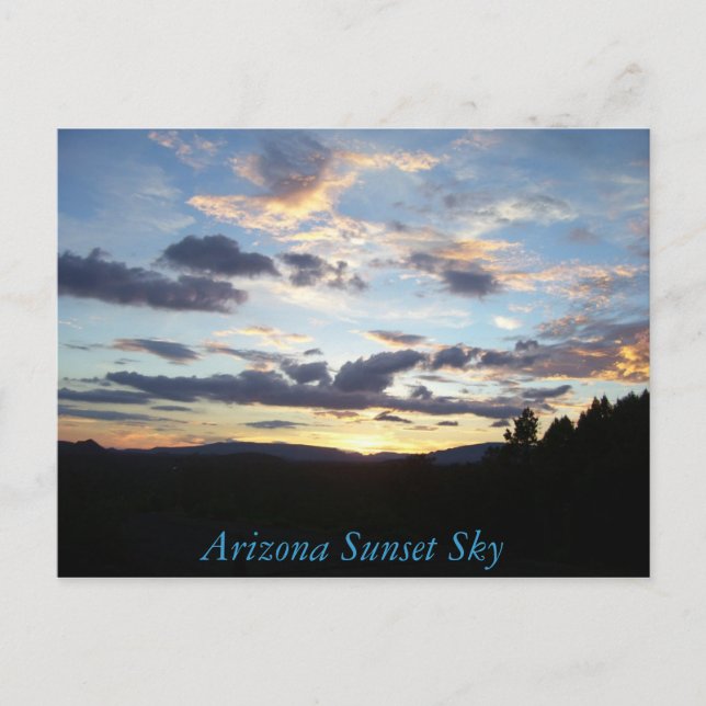 100_5037, Arizona Sunset Sky Postcard (Front)