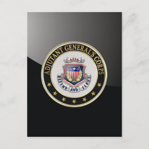 [100] AG Corps Regimental Insignia [3D] Postcard